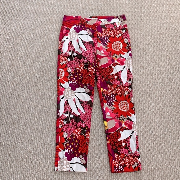 Trina Turk Pants - Trina Turk Floral Moss 2 Crop Pant